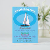 帆船マンガイラストレーション 招待状 (スタンド正面)