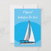 帆船マンガイラストレーション 招待状 (裏面)