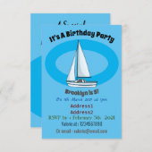 帆船マンガイラストレーション 招待状 (正面/裏面)
