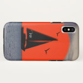 帆船モノグラムの船 Case-Mate iPhoneケース (裏面(横))