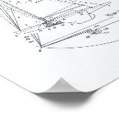 帆船リギング1921特許芸術 – ホワイト紙 ポスター (角)