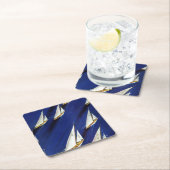 帆船レガッタバイスキーウェルド スクエアペーパーコースター (インサイチュ)