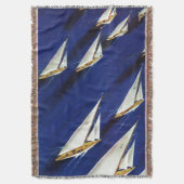 帆船レガッタバイスキーウェルド スローブランケット (正面縦)