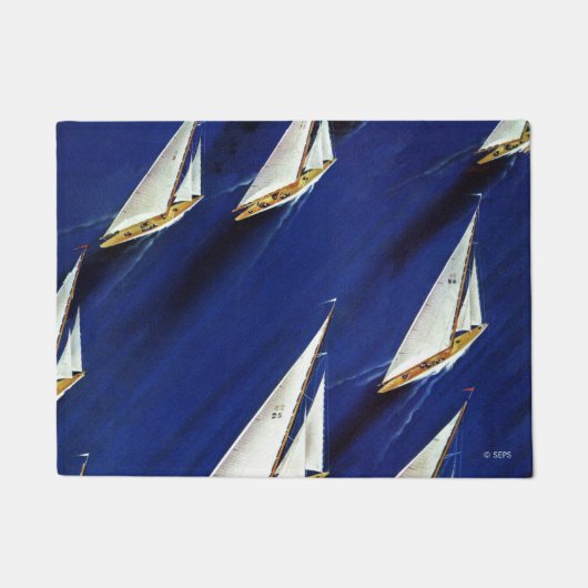 帆船レガッタバイスキーウェルド ドアマット (正面)