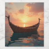 帆船ワインボトルラベル ワインラベル (シングルラベル)