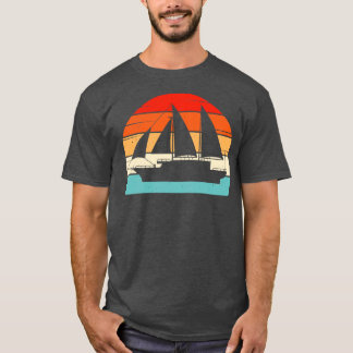 帆船ヴィンテージ帆船セーリング Tシャツ