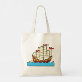 帆船中国のトートバッグ トートバッグ (裏面)