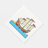 帆船中国の紙ナプキンス スタンダードランチョンナプキン (角)