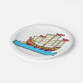 帆船中国の紙プレート ペーパープレート (アングル)