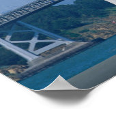 帆船付きオークランドベイブリッジ，サンフランシスコ， C ポスター (角)