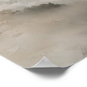 帆船付きコースト絵画ウォーターカラー – ヴィンテージ ポスター (角)