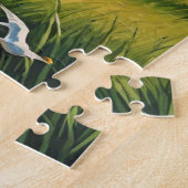 帆船付きホワイトライトハウス ジグソーパズル (側面)