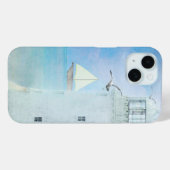 帆船付きホワイトライトハウス Case-Mate iPhoneケース (裏面 (横))