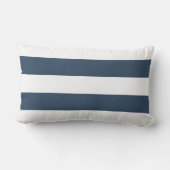 帆船付き海軍航海の白ストライプ ランバークッション (裏面)