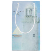 帆船付水彩白灯台 スモールペーパーバッグ (正面)