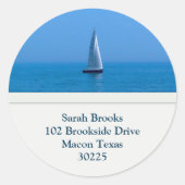 帆船住所 シール (正面)