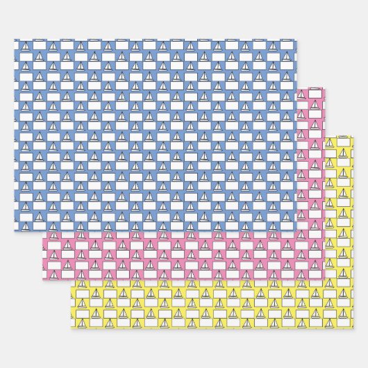 帆船包み紙シート ラッピングペーパーシート (セット)