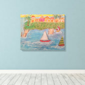 帆船島 キャンバスプリント (インサイチュ (ウッドフロア))