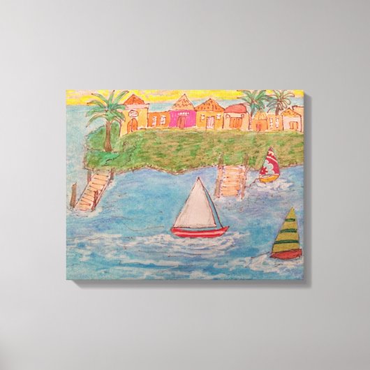 帆船島 キャンバスプリント (正面)