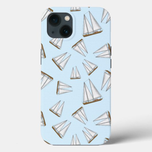 帆船帆航海の上冒険灯青 Case-Mate iPhoneケース (裏面)