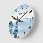 帆船平航海の和 ラウンド壁時計 (傾斜)