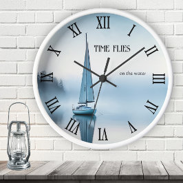 帆船平航海の和 ラウンド壁時計