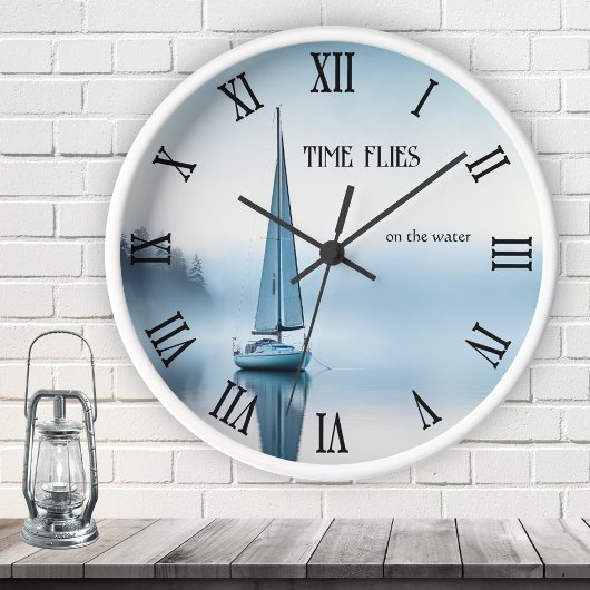 帆船平航海の和 ラウンド壁時計