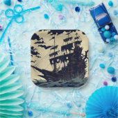 帆船幽霊のよく出るウッドブロック1 ペーパープレート (パーティー)