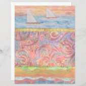 帆船抽象芸術スクラップブック紙 (正面/裏面)