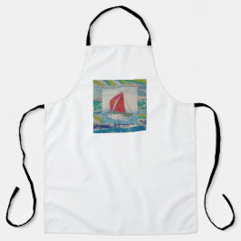 帆船抽象芸術 エプロン