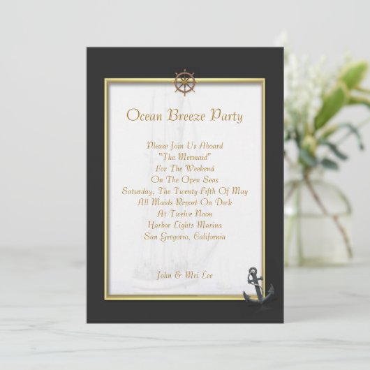 帆船招待状 招待状 (スタンド正面)