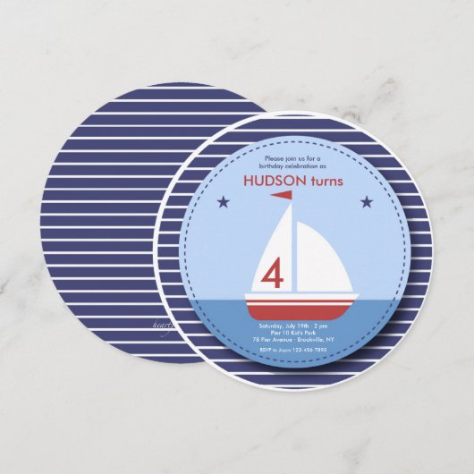 帆船招待状 招待状 (正面/裏面)