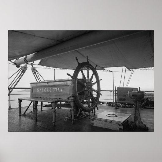 帆船操舵輪 ポスター (正面)