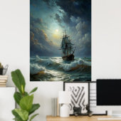 帆船海 ポスター (ホームオフィス)