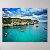 帆船熱帯島海岸 ポスター (正面)