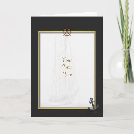 帆船用グリーティングカード カード (正面)