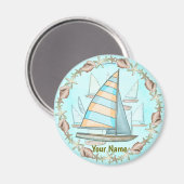 帆船磁石 マグネット (正面/裏面)