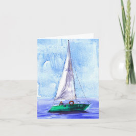 『帆船空白の』 ノートカード