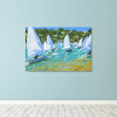 帆船競走 キャンバスプリント (インサイチュ (ウッドフロア))