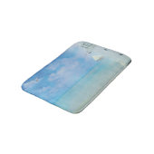 帆船絵画付き水彩白色の灯台 バスマット (アングル)