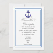 帆船航海のいかり結婚ズ 招待状 (正面)