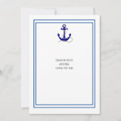 帆船航海のいかり結婚ズ 招待状 (裏面)