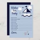 帆船航海のがベビーカードを希望 招待状 (正面/裏面)