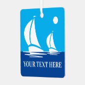 帆船航海ののクリスマスカスタム装飾品 メタルオーナメント (正面左)