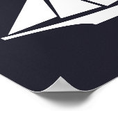 帆船航海ののシルエット | ポスター (角)