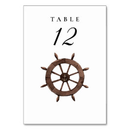 帆船航海のの船輪結婚の形 テーブルナンバー