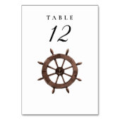 帆船航海のの船輪結婚の形 テーブルナンバー (裏面)