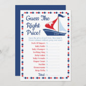 帆船航海のは正しい価格のベビーゲームを推測 (正面/裏面)