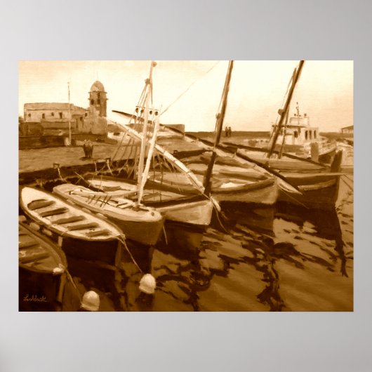 帆船航海のアート ポスター (正面)