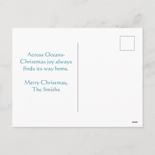 帆船航海のクリスマスポストカード シーズンポストカード (裏面)